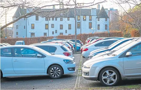  ??  ?? The car park at Dudhope Castle and, below, Sheena Wellington.