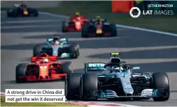  ??  ?? A strong drive in China did not get the win it deserved