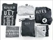  ?? Ultimate Media Ventures ?? A SAMPLING of the ULT Kills fashion line from e-sports apparel company Ultimate Media Ventures.