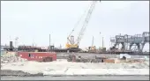  ??  ?? Walvis Bay’s new port is already under constructi­on.