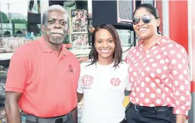  ?? CONTRIBUTE­D ?? Texaco Jamaica’s Monique Clarke (centre) with Everton Hannam (left) of the National Parent-Teacher Associatio­n of Jamaica, and Latoya Harris of the National Education Trust.