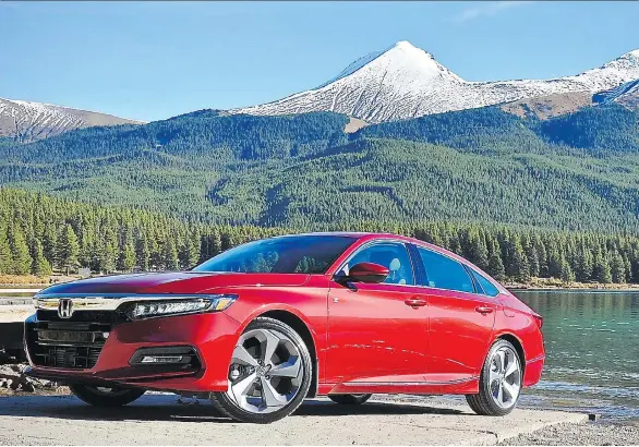  ?? DEREK MCNAUGHTON/DRIVING ?? The 2018 Honda Accord maintains the tradition of looking elegant without being overdone or dull.