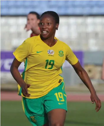  ?? PICTURE: SYDNEY ?? MATCH SHARP: Melinda Kgadiete of Banyana says their friendly against Ghana on Sunday will hold them in good stead for the Women’s Cup of Nations tournament