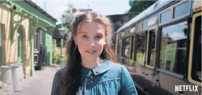  ??  ?? Millie Bobbie Brown as Enola Holmes, filmed at the Severn Valley Railway’s Arley Station
