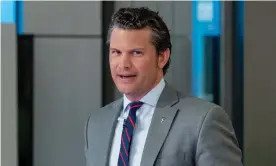  ??  ?? Fox news host Peter Hegseth claimed he ‘inoculates’ himself. Photograph: Roy Rochlin/Getty Images