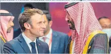  ?? ?? Emmanuel Macron mit dem saudischen Kronprinze­n bin Salman