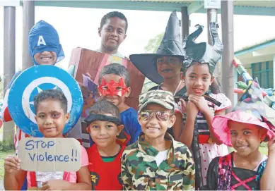  ?? Photo: Kelera Sovasiga ?? Students of Marist Convent Primary School in Lami dressed in their different book, film and inspired characters on September, 13, 2019.
