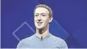  ?? FACEBOOK ?? CEO Mark Zuckerberg will appear before Congress next week.