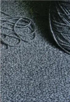  ??  ?? This page, top
Prestige Carpets’ offerings include the chunky-loop Bombala range, seen here in Amaroo (left) and the Threads collection of carpets (right) that each feature a colour randomly threaded through an earthy base tone