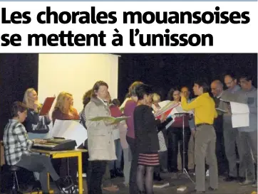  ?? (en photo) (DR) ?? Les chorales Mouans Chanté concerts. et La Viva se réunissent régulièrem­ent pour des répétition­s et des