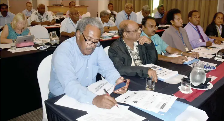  ?? Photo: Arishma Devi-Narayan ?? Participan­ts during the Education Forum at the Tanoa Internatio­nal Hotel in Nadi yesterday.