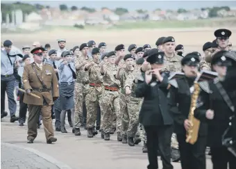  ??  ?? Armed Forces Day Parade on Seaburn’s seafront last June.