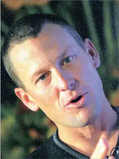  ?? PHOTO: STEVE LAWRENCE ?? Stress without support? Disgraced cycling legend Lance Armstrong.