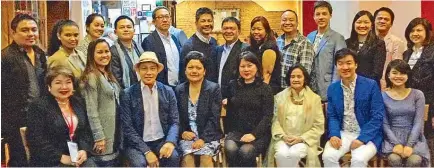  ??  ?? Standing from left: CITEM’s Manny Benigla; Philippine Consulate in Milan’s Vice Consul Rossana Josue; Atelier A’s Nien Lastra and Joni Sarsaba; DTI’s Commercial Attaché Vichael Angelo Roaring; Schema’s Jerry Jiao; Bon-Ace’s engineer Ramir Bonghanoy;...