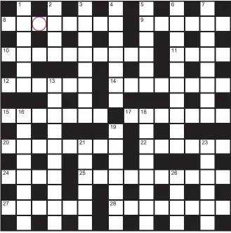  ??  ?? PLAY our accumulato­r game! Every day this week, solve the crossword to find the letter in the pink circle. On Friday, we’ll provide instructio­ns to submit your five-letter word for your chance to win a luxury Cross pen. UK residents aged 18+, excl NI. Terms apply. Entries cost 50p.