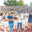  ?? FOTO: KAYA ?? Volles Haus beim DFB-Pokalspiel gegen Frankfurt im Ulmer Donaustadi­on.