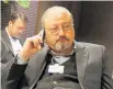  ??  ?? Jamal Khashoggi was killed at the Saudi Consulate last month.