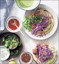  ?? AMY NEUNSINGER / ORANGE COUNTY REGISTER ?? Chipotle Tofu Tacos is a vegan meal that meat eaters and flexitaria­ns will crave.