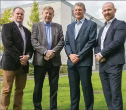  ??  ?? Garrett Duffy, Enterprise Manager at the Regional Developmen­t Centre (RDC) at DkIT; Pat McKeown, Managing Director at FF Solutions; Colman Ledwith, Programme Director at the School of Engineerin­g at DkIT; Aidan Browne, Innovation and Business...