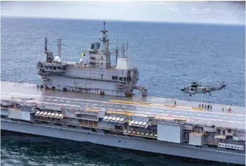  ?? PHOTOGRAPH: DefenceMin­India/Twitter ?? IAC-1 is the largest and most complex warship ever to be designed and built in India