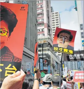  ??  ?? leader Carrie Lam over the controvers­ial Extraditio­n Bill