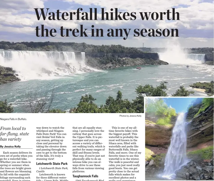  ?? Photos by Jessica Kelly ?? A view from the bottom of Kaaterskil­l Falls in the Catskills.