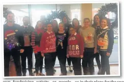  ?? The Ramada Plaza Hotel’s staff members turned out in festive clothing to support CLF ??