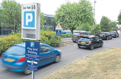  ?? Picture: Dougie Nicolson. ?? Parking charges at Ninewells Hospital are tied in to an agreement with a private company which ends in 2028.