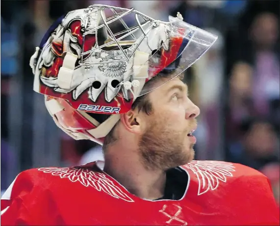  ?? — THE ASSOCIATED PRESS FILES ?? The Colorado Avalanche are confident that Russian goaltender Semyon Varlamov will overcome his disappoint­ment from the last game at the Sochi Olympics. Varlamov was pulled after allowing three goals in 15 shots. Finland won the game 3-1.