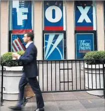  ?? Spencer Platt Getty Images ?? ANGER over the rightward tilt of Fox News has been bubbling over among liberals on the studio side. Above, in New York.