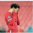  ?? FOTO: JON SUPER/DPA ?? Enttäuscht: Mohamed Salah im Spiel gegen Real.
