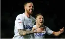  ??  ?? Pontus Jansson, celebratin­g here after scoring for Leeds against Swansea in February, said he regarded Marcelo Bielsa ‘very highly’. Photograph: Ed Sykes/Action Images