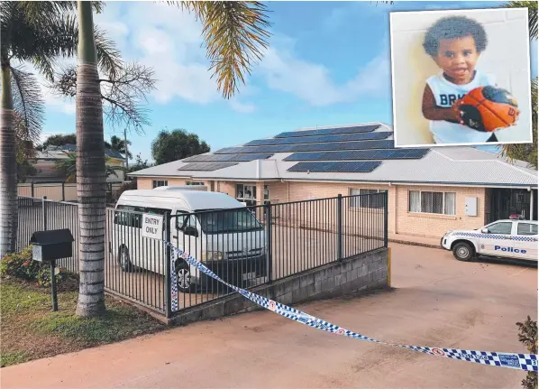  ?? ?? Le Smileys at Gracemere where a girl, 3, was found in a critical condition in a parked bus. Inset: Cairns boy Maliq “Meeky” Namok-Malamoo.