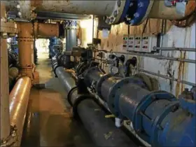  ?? DAVID S. GLASIER — THE NEWS-HERALD ?? Pipe array beneath the filtering pools at the Painesvill­e Water Treatment plant.