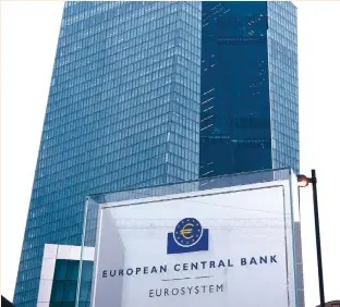 ?? ?? της ΕΚΤ παραμένουν σε αρνητικό έδαφος τα τελευταία οκτώ χρόνια, από τον Ιούνιο του 2014.