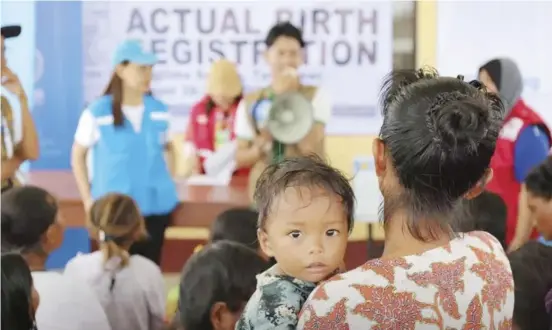  ?? PHOTOGRAPH COURTESY OF UNICEF ?? BY bringing the birth-registrati­on initiative to more communitie­s and digitizing local civil registrars, eventually birth certificat­es will no longer be out of reach to distant municipali­ties in the Bangsamoro.