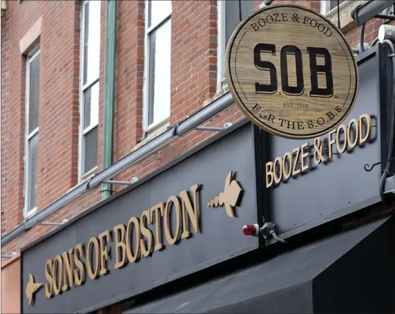  ?? ?? Sons of Boston may get a second life after the state’s top licensing agency for alcohol-selling businesses this week said Boston was in the wrong last year when it pulled licenses from the downtown Boston bar. The punishment came after a bouncer allegedly stabbed a patron to death.