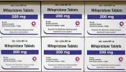  ?? ALLEN G. BREED / AP ?? Boxes of the drug mifepristo­ne sit on a shelf in Tuscaloosa, Ala. The FDA approved mifepristo­ne as a safe and effective method for ending a pregnancy in 2000, but a group is seeking to overturn that decision.