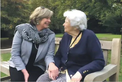  ?? ?? Margaret (right), aged 88 with Linda in 2017.