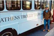 ?? BOB TOWNSEND FOR THE AJC ?? TJ Stephens is the owner/operator of the new Athens Beer Trail Trolly Tour.