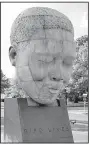  ??  ?? This iconic sculpture, titled Bird Lives, honors jazz icon Charlie “Bird” Parker on the grounds of the American Jazz Museum in Kansas City.