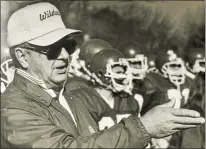  ?? MERCURY FILE ?? In this photo, Hank Bernat coaches his final game as Owen J. Roberts football head coach on Thanksgivi­ng Day in 1990. Bernat led the Owen J. Roberts football program as head coach for 31 seasons.