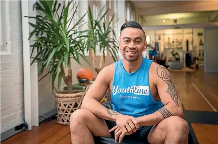  ?? ROSA WOODS/STUFF ?? Male suicide rates have hit an all-time high in New Zealand and Power Living co-owner Jase TePatu wants to change that.