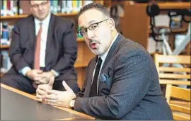  ?? Devin Leith- Yessian Berlin Citi zen/ Record Journal ?? I F CONFIRMED, Miguel Cardona would take the helm of the Department of Education and be tasked with getting students nationwide back in the classroom.