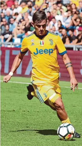  ?? EPA PIC ?? Juventus’s Paulo Dybala scored three goals against Sassuolo on Sunday for his second league hat-trick of the season.