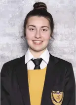  ??  ?? Lize-Mari Colyn of Outeniqua High averaged 93,9% - second among the school’s top scorers.