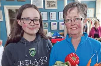  ??  ?? Sheila and Sally Crowley at Aughrim Town and Country Market.