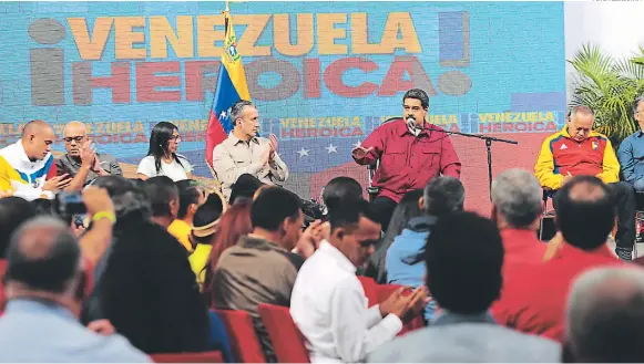  ?? FOTO: AGENCIA AFP ?? El presidente Nicolás Maduro convocó para hoy la instalació­n de la Asamblea Nacional Constituye­nte en el Salón Elíptico del Palacio Legislativ­o.