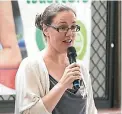  ?? CHRISTEL YARDLEY/STUFF ?? Vanessa Tupp, PPTA Waikato Regional Committee Representa­tive, addresses members during strike action this week.