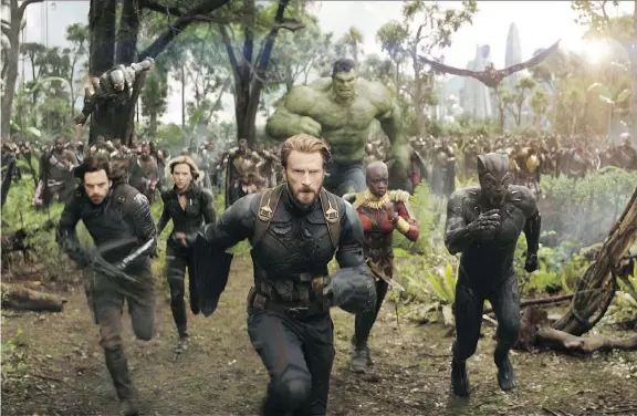  ?? DISNEY ?? Infinity War grossed $258.2 million in its North American debut, beating out Star Wars: The Force Awakens ($247.9 million) as the biggest ever North American movie opening.